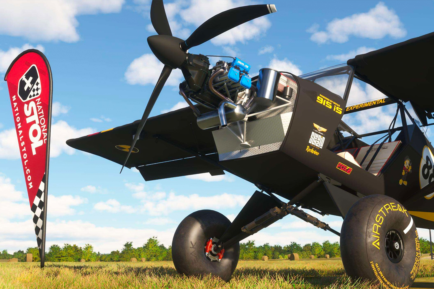 A STOL aircraft in Microsoft Flight Simulator.