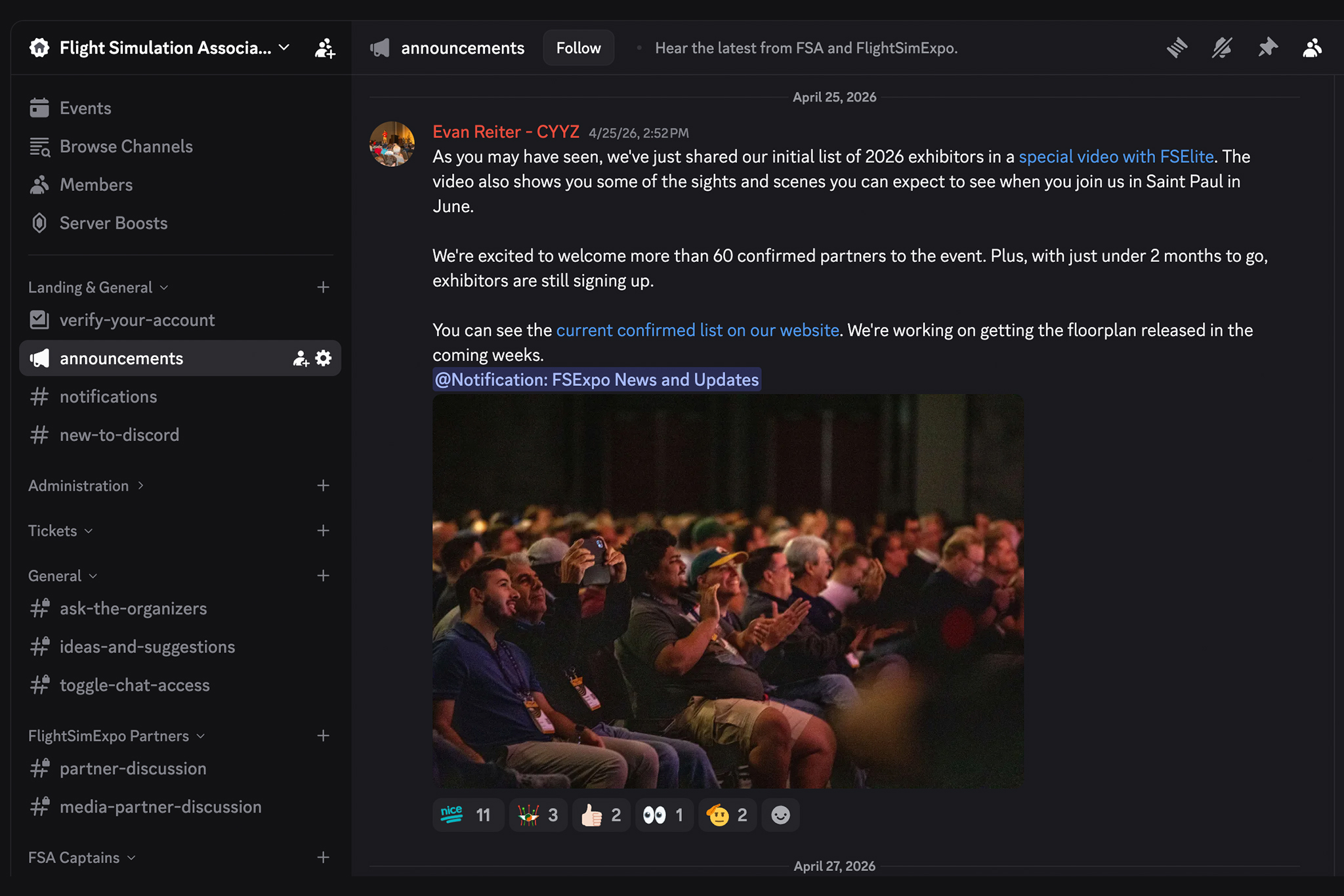 The FlightSimExpo Discord server.